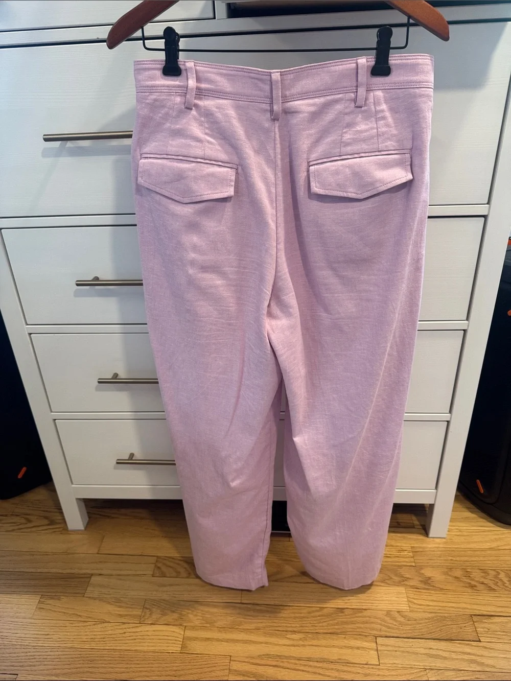 Banana Republic Lilac Linen Blend Wide-Leg Trousers
